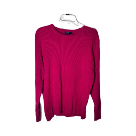 Lands' End Fuchsia Crew Neck Sweater - Picture 1 of 4